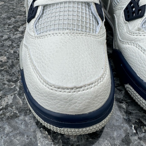 Nike Air Jordan 4 Retro White/Midnight Navy Blue DH6927-140 Men's Size 10. - Picture 5 of 12